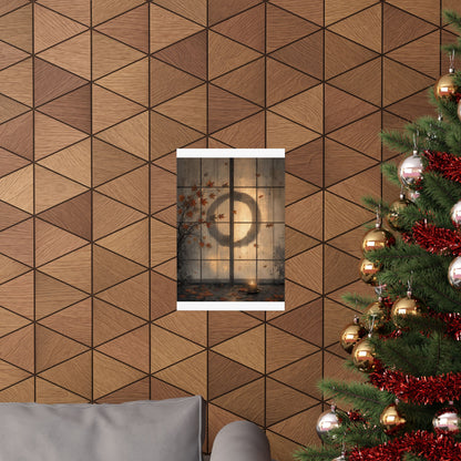 Shoji Screen Wall Art Print | Autumn Japandi Texture Art