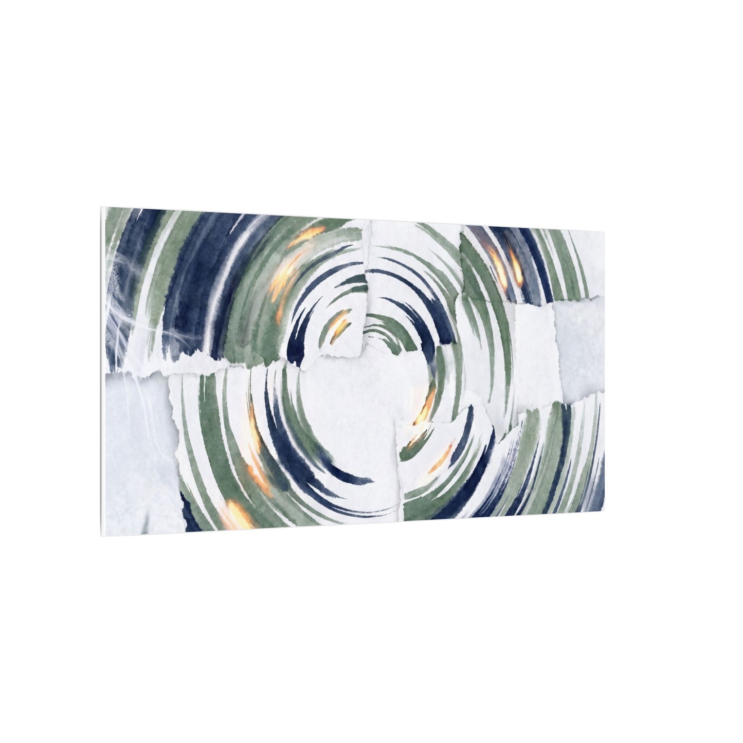 Winter Water Ripple Sumi E Canvas Art | Peaceful Decor