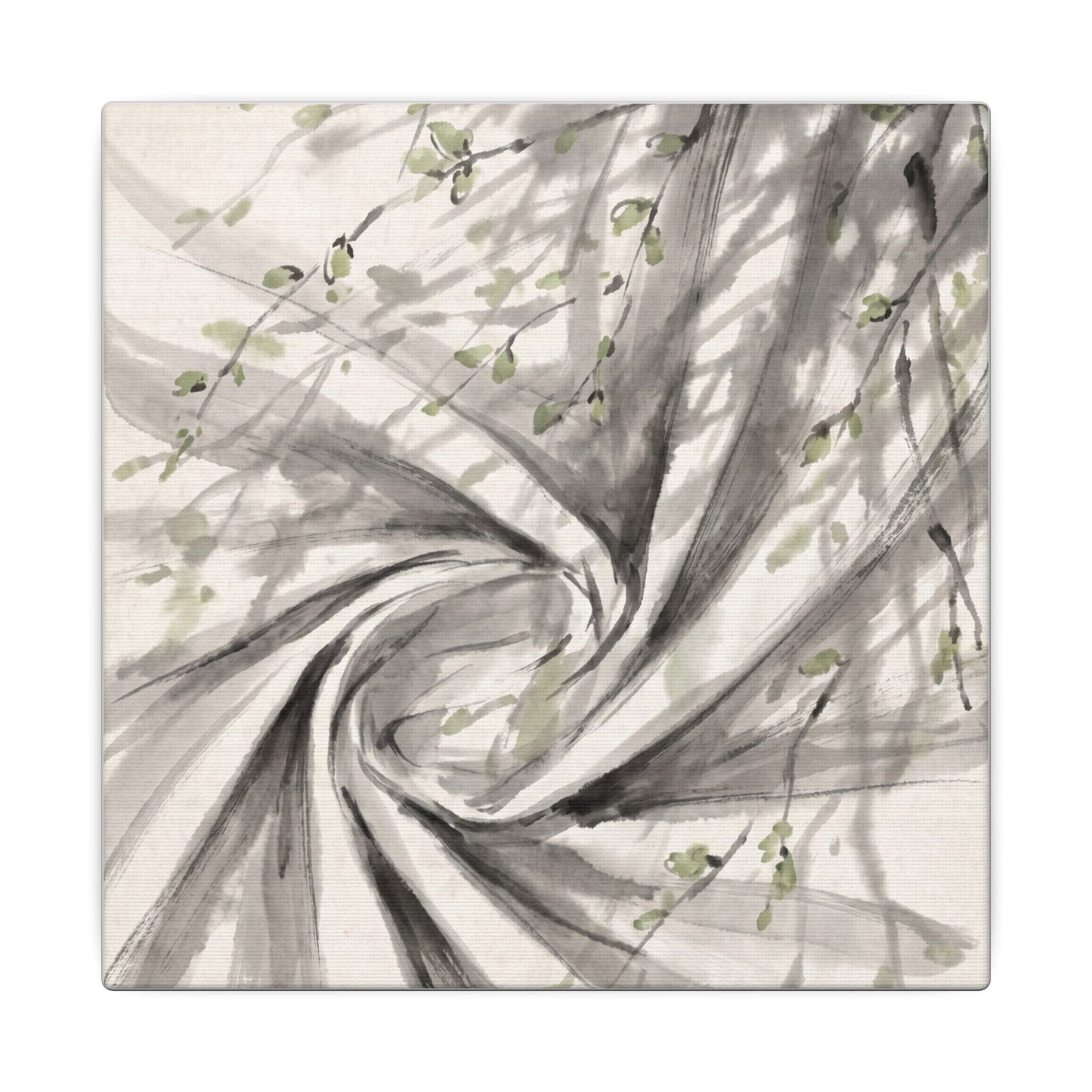 Silk Drape Spring Canvas Art | Zen Contemplative Design