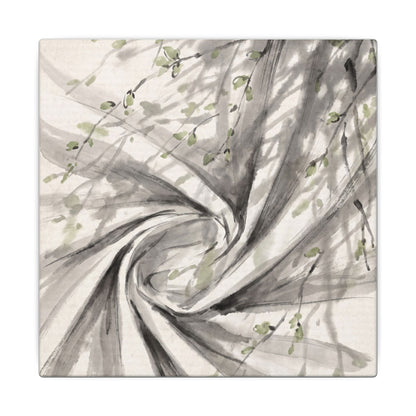 Silk Drape Spring Canvas Art | Zen Contemplative Design