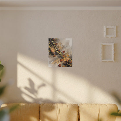 Cracked Earth Autumn Canvas Art | Japandi Warm Design