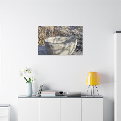 Dappled Ceramic Bowl Canvas Art - Japandi Fukinsei