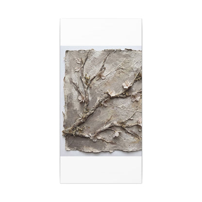 Summer Cherry Blossom Texture Canvas Art | Earthy Decor
