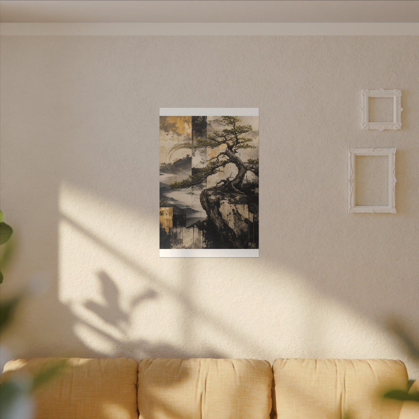 Golden Hour Pine Tree Canvas Art - Japandi Datsuzoku