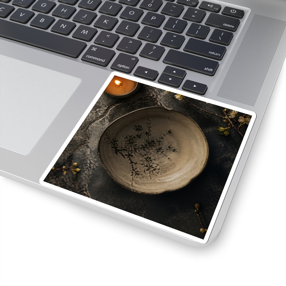 Ceramic Bowl Spring Sticker | Japandi Neutral Design