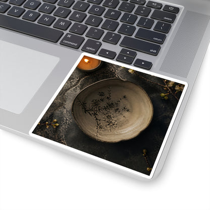 Ceramic Bowl Spring Sticker | Japandi Neutral Design