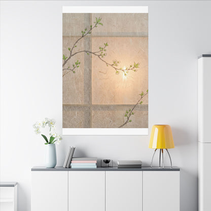 Spring Cherry Blossom Forest Whimsy Canvas Art | Rustic Decor