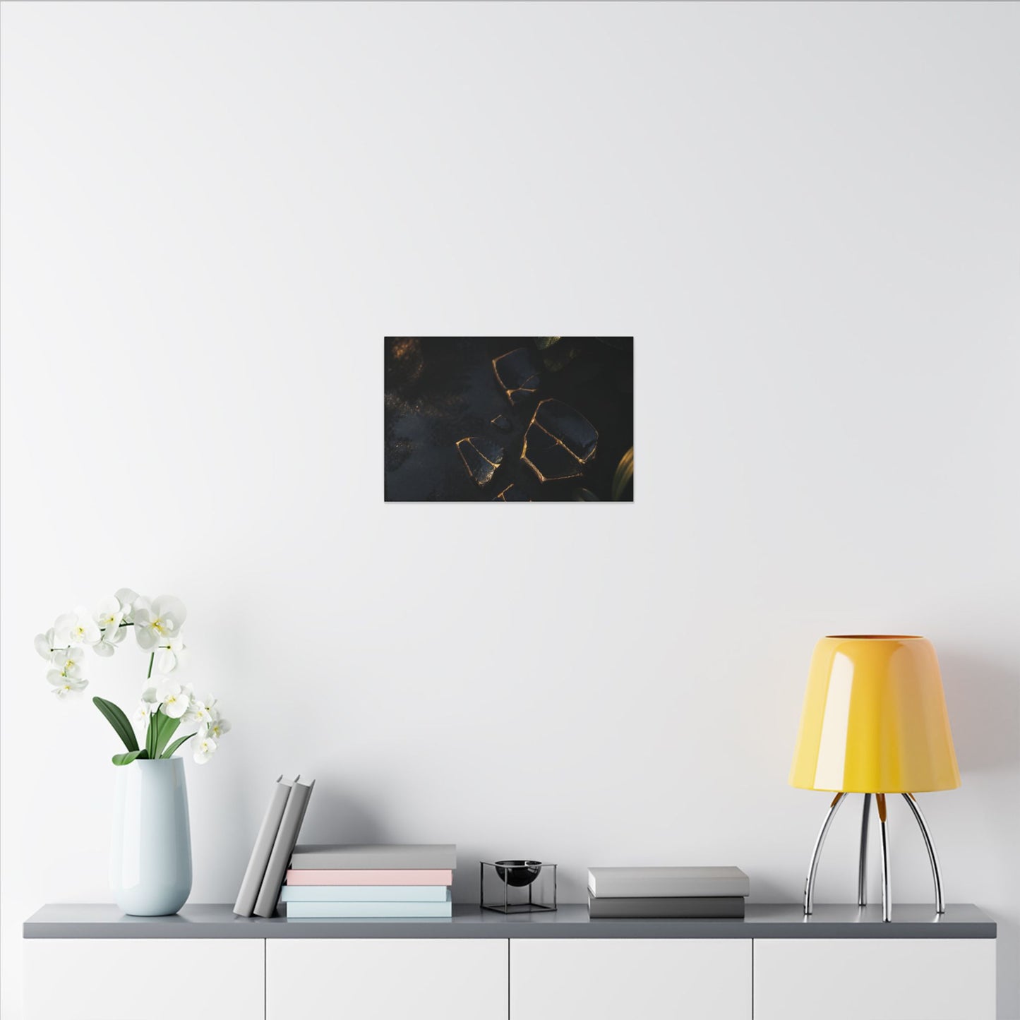 Summer Broken Pottery Moody Minimal Canvas Art | Atmospheric Decor