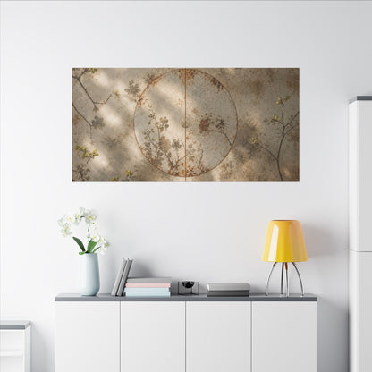 Japandi Rust Patina in Dappled | Japanese Pattern Canvas Art