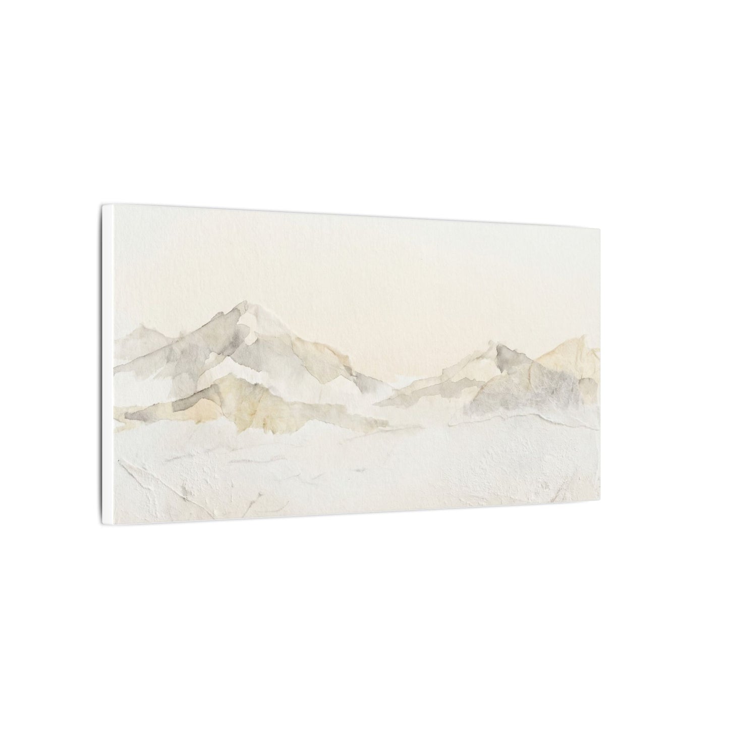 Mountain Mist Winter Canvas Art | Japandi Warm Design