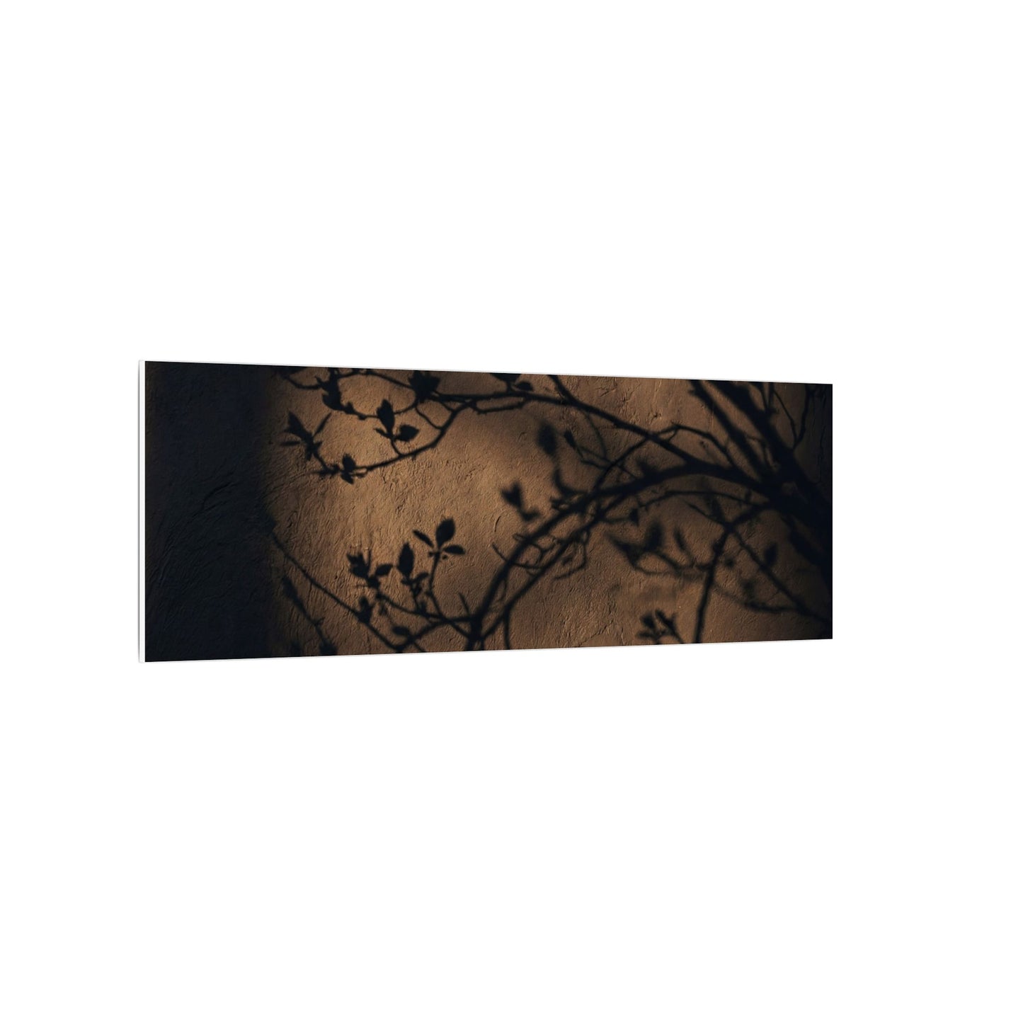 Dark Japandi Shadow Play in Golden Hour | Shadow Zen Canvas Art