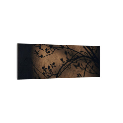 Dark Japandi Shadow Play in Golden Hour | Shadow Zen Canvas Art