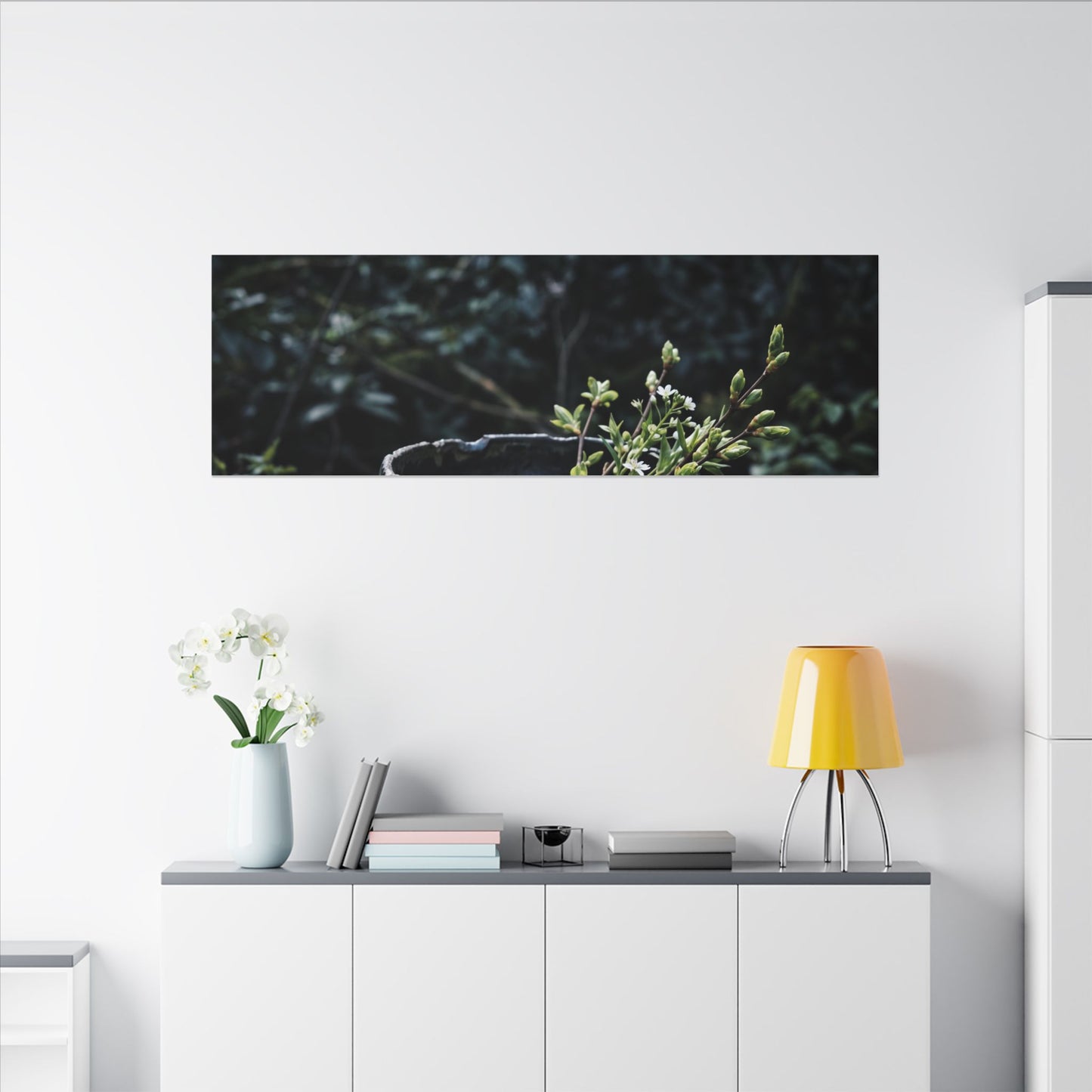 Dappled Ceramic Bowl Canvas Art - Dark Japandi Datsuzoku