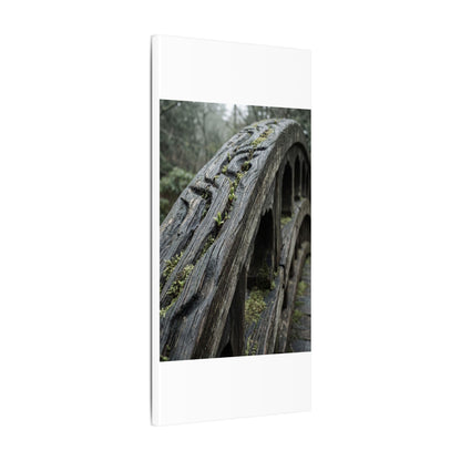 Overcast Wooden Bridge Canvas Art - Japandi Kanso