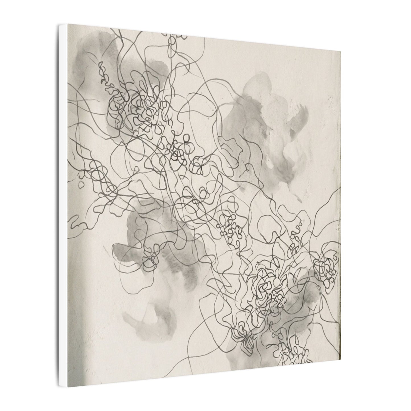 Summer Shadow Play Minimal Line Canvas Art | Earthy Decor