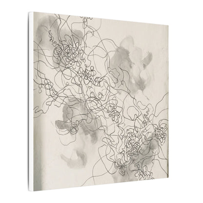 Summer Shadow Play Minimal Line Canvas Art | Earthy Decor