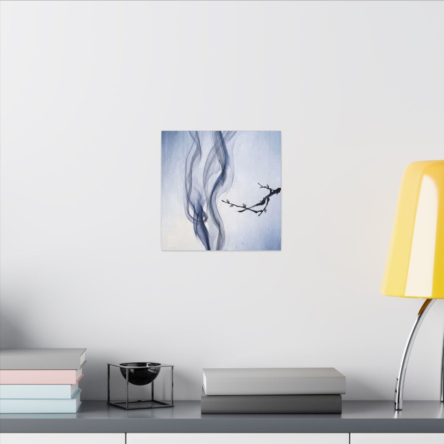 Incense Smoke Spring Canvas Art | Zen Tranquil Design