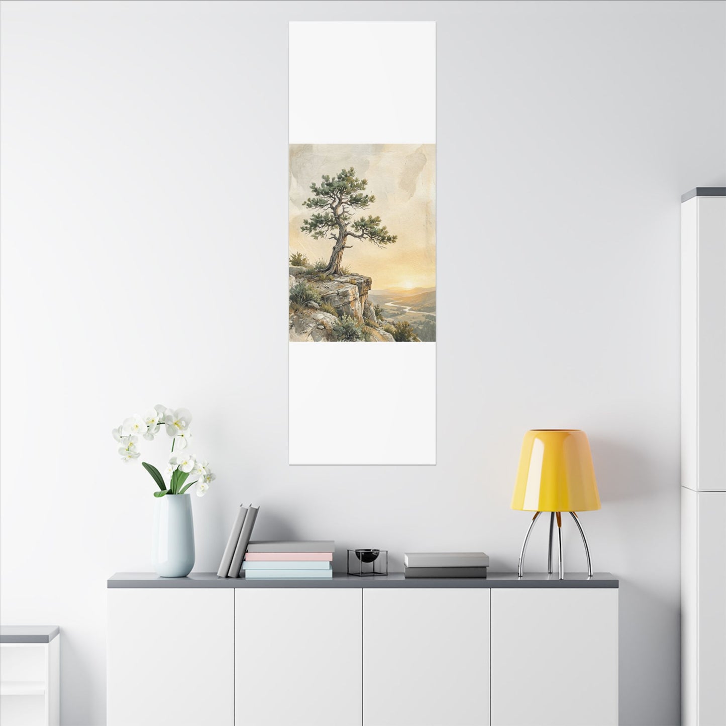 Pine Tree Canvas Art | Summer Japandi Texture Art