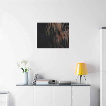 Rust Patina Shadow Zen Canvas Art | Luxurious Dark Japandi Art