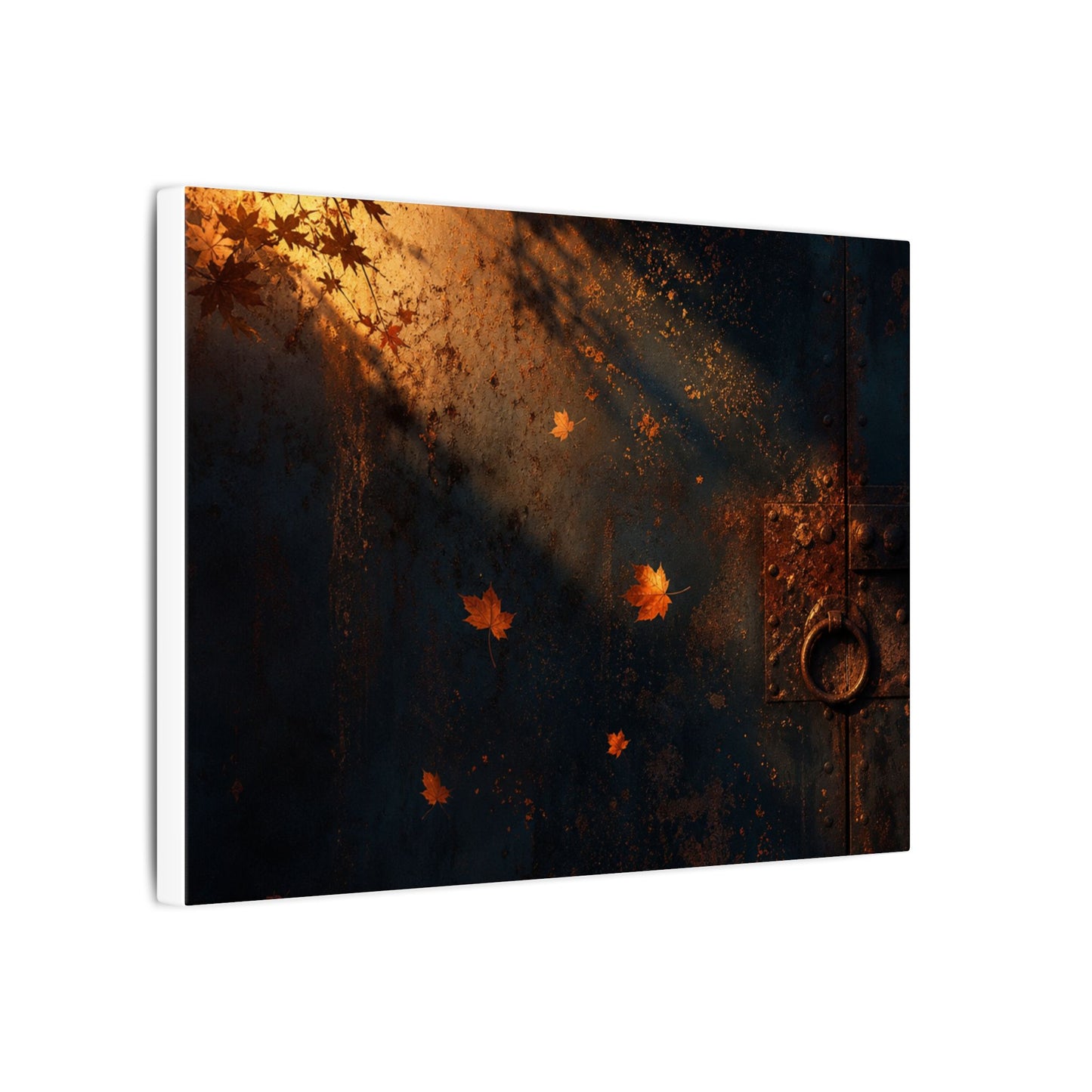 Dark Japandi Rust Patina in Golden Hour | Shadow Zen Canvas Art