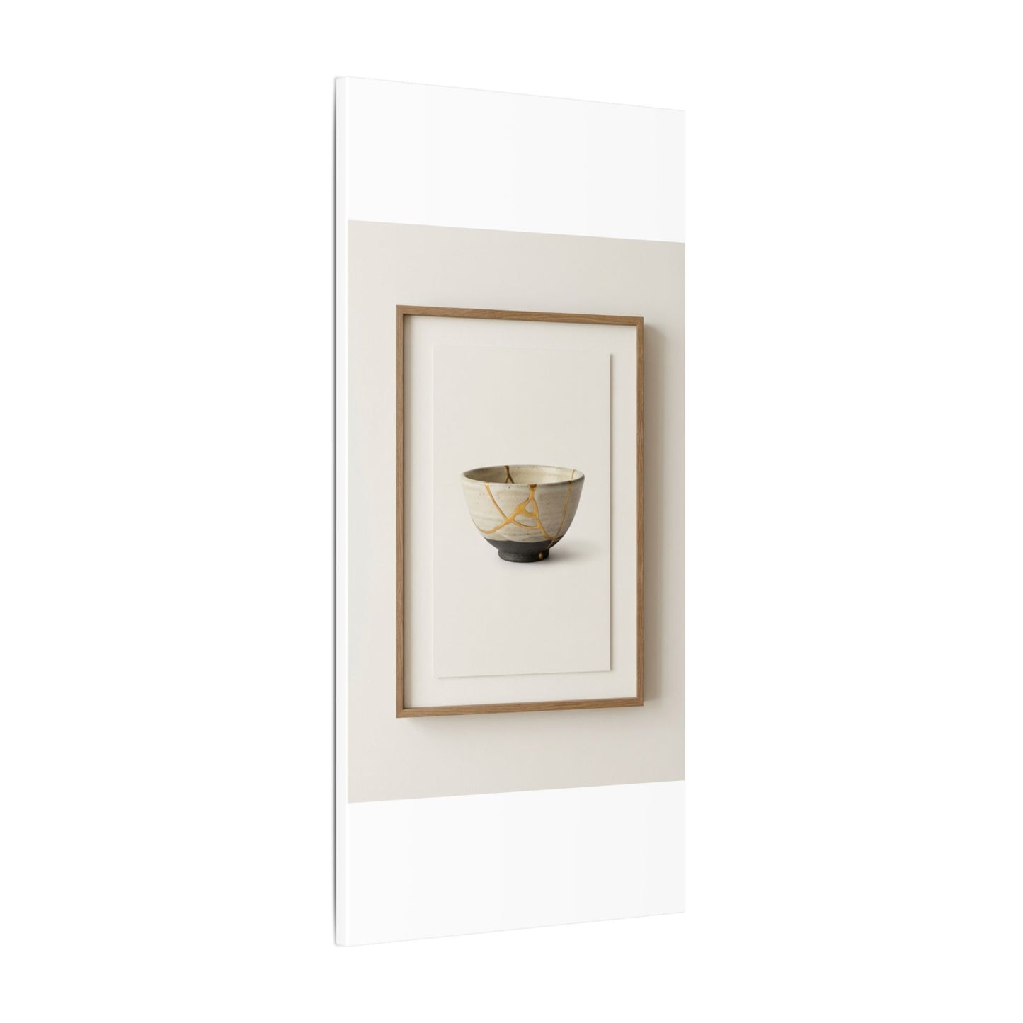 Kintsugi Charcoal Canvas Art