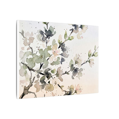 Cherry Blossom Watercolor Canvas Art | Elegant Japandi Art