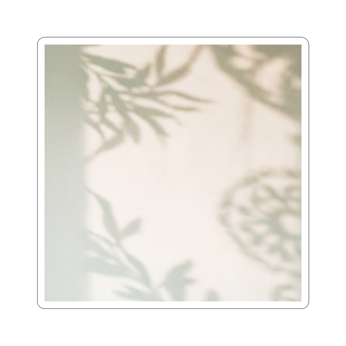 Elegant Shadow Play Sticker - Japanese Pattern Japandi Art Print