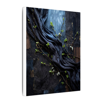 Spring Silk Drape Dark Texture Canvas Art | Atmospheric Decor