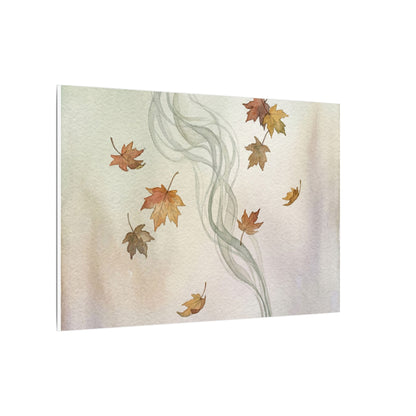 Incense Smoke Canvas Art | Autumn Japandi Watercolor Art