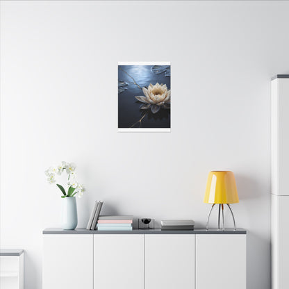 Beautiful Lotus Flower Canvas Art - Gold Vein Kintsugi