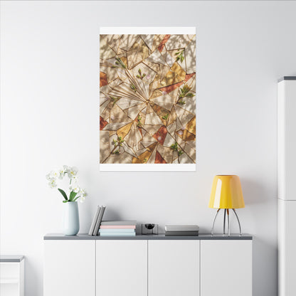 Resilient Paper Fold Canvas Art - Gold Repair Kintsugi