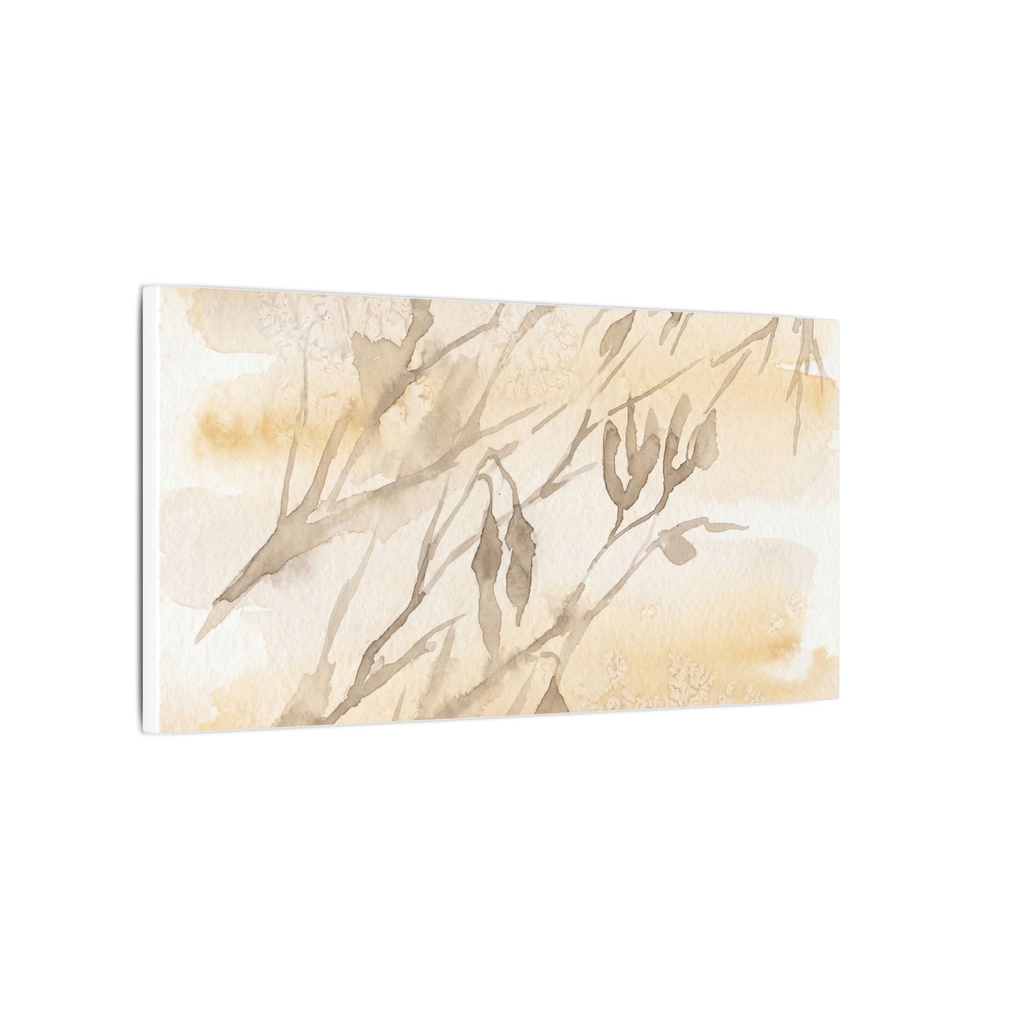 Shadow Play Winter Canvas Art | Japandi Warm Design
