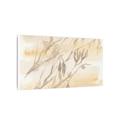 Shadow Play Winter Canvas Art | Japandi Warm Design