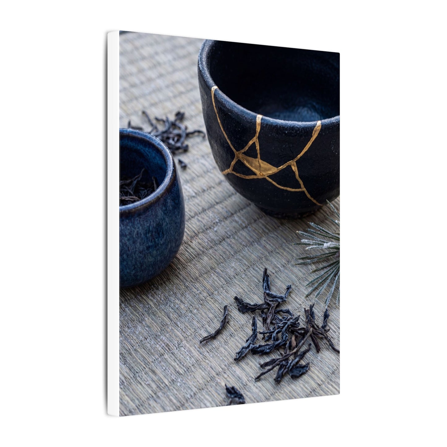 Kintsugi Tea Ceremony in Overcast | Gold Vein Canvas Art