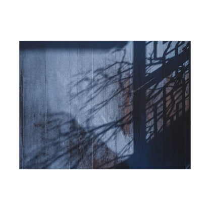 Shadow Play Moody Minimal Canvas Art | Moody Dark Japandi Art