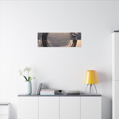 Winter Water Ripple Enso Canvas Art | Tranquil Decor
