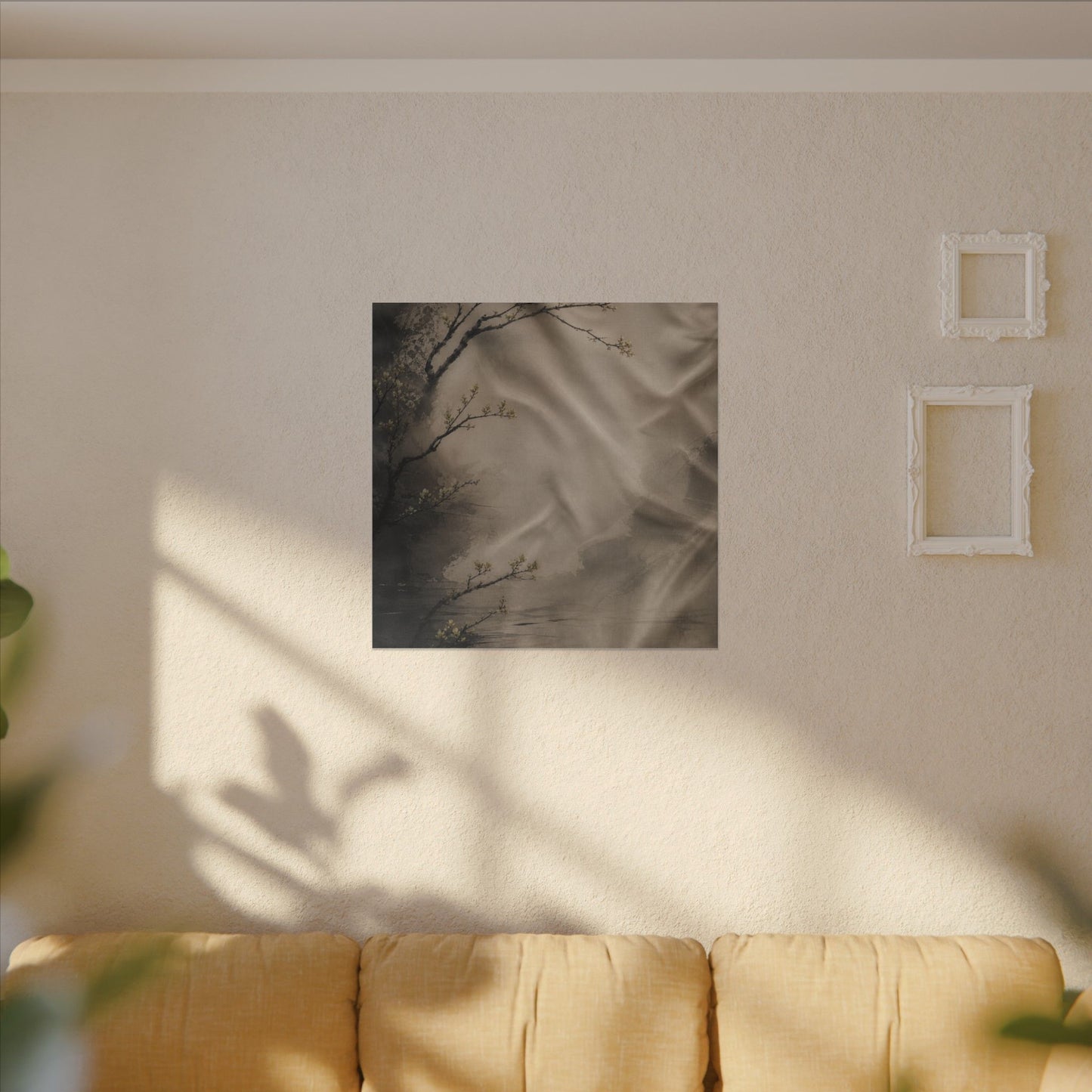 Silk Drape Canvas Art | Spring Japandi Japanese Pattern Art