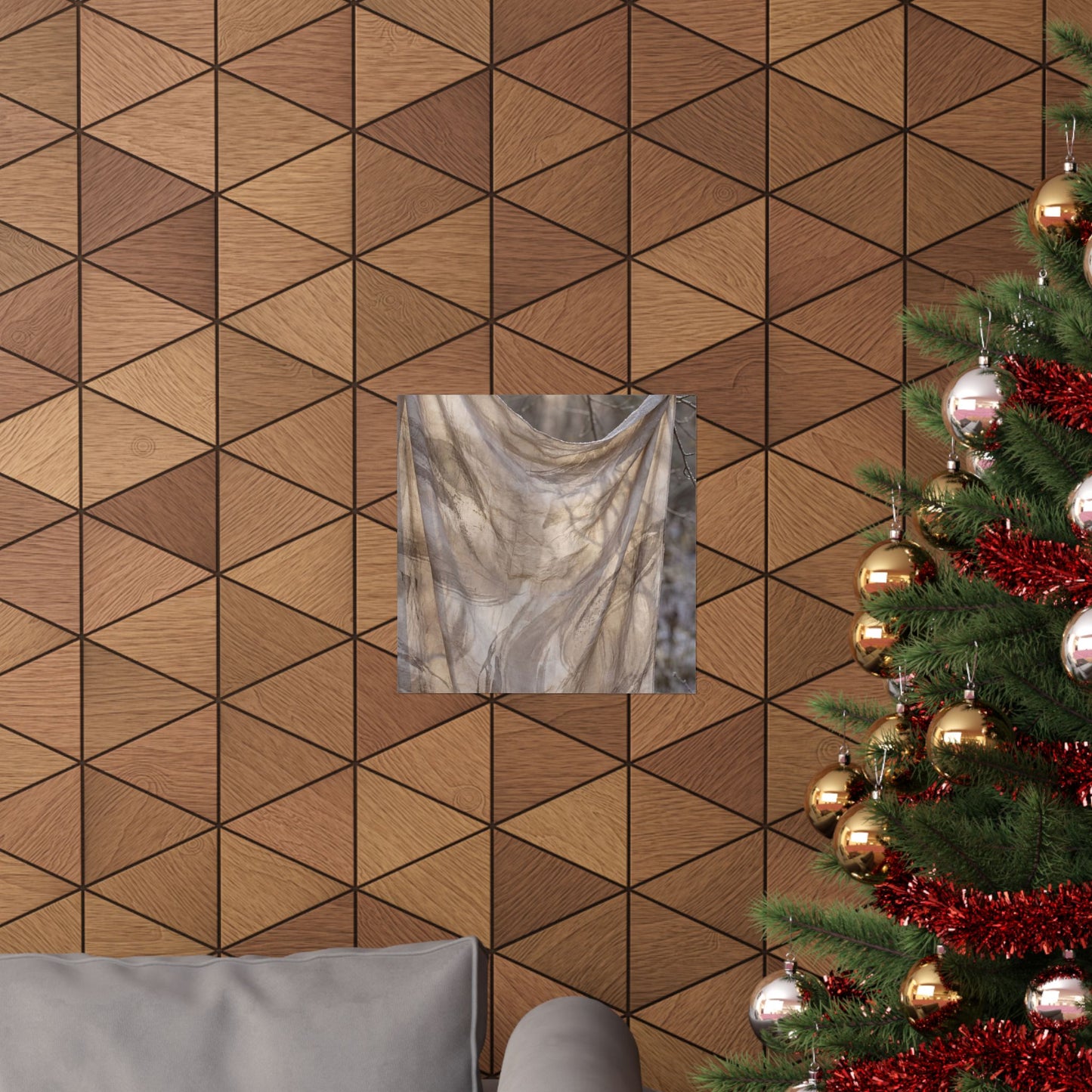 Dappled Silk Drape Wall Art Print - Japandi Ma