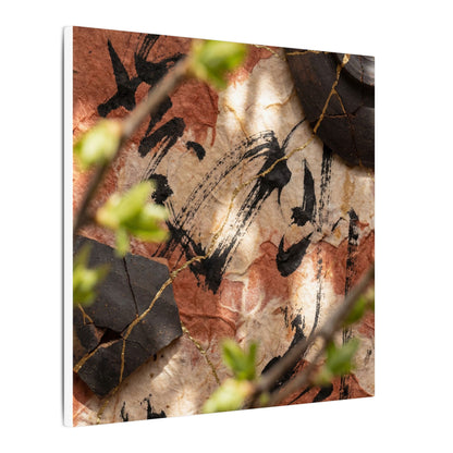 Datsuzoku Ink Brushstroke Canvas Art - Kintsugi Gold Repair