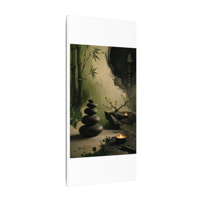 River Stones Spring Canvas Art | Zen Contemplative Design