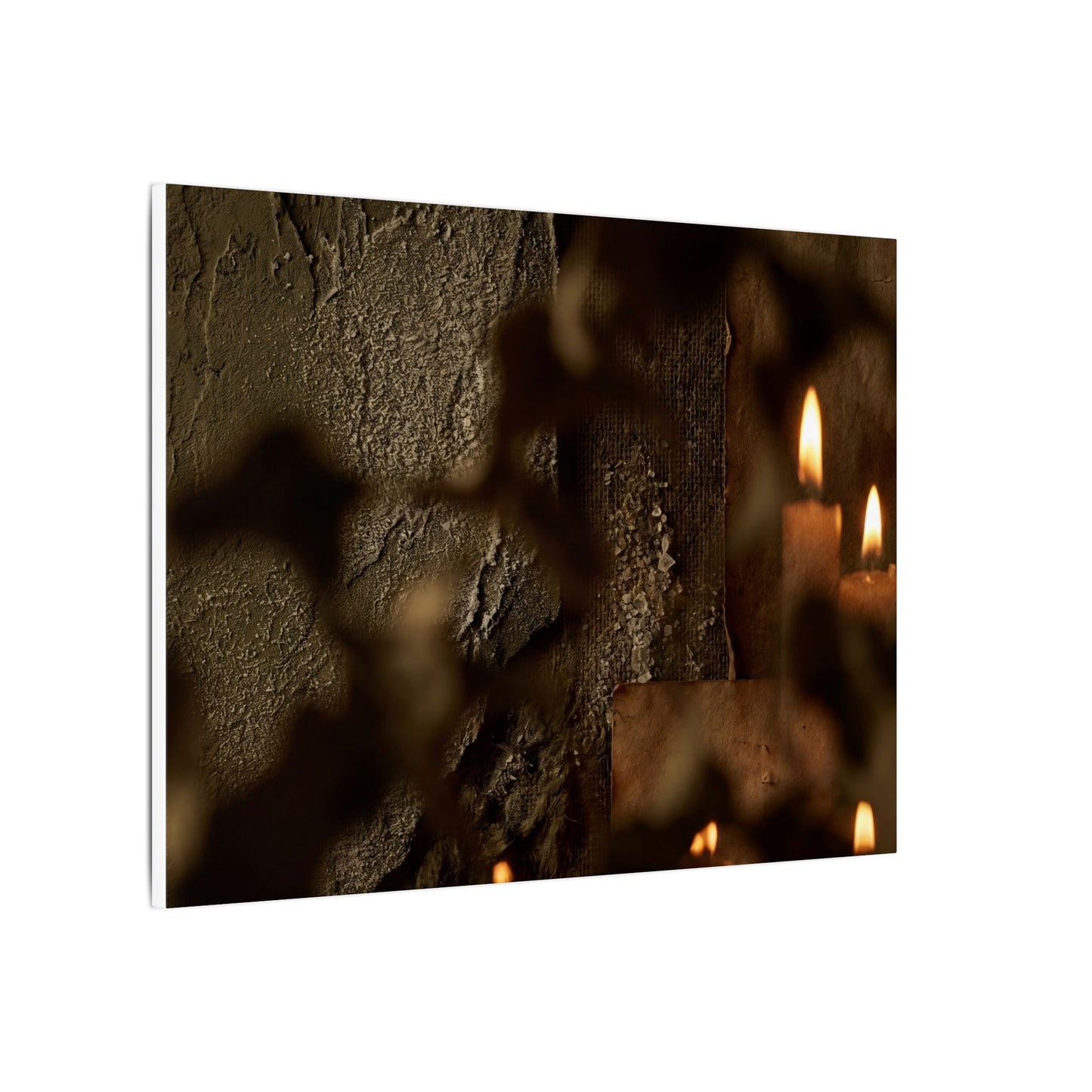 Shadow Play Dark Texture Canvas Art | Moody Dark Japandi Art