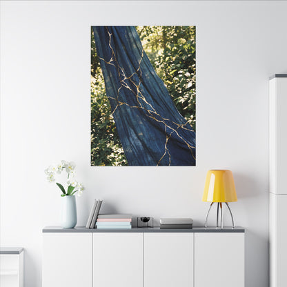 Resilient Silk Drape Canvas Art - Gold Repair Kintsugi
