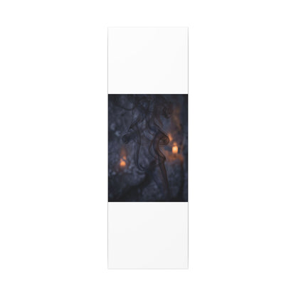 Incense Smoke Winter Canvas Art | Dark Japandi Sophisticated Design