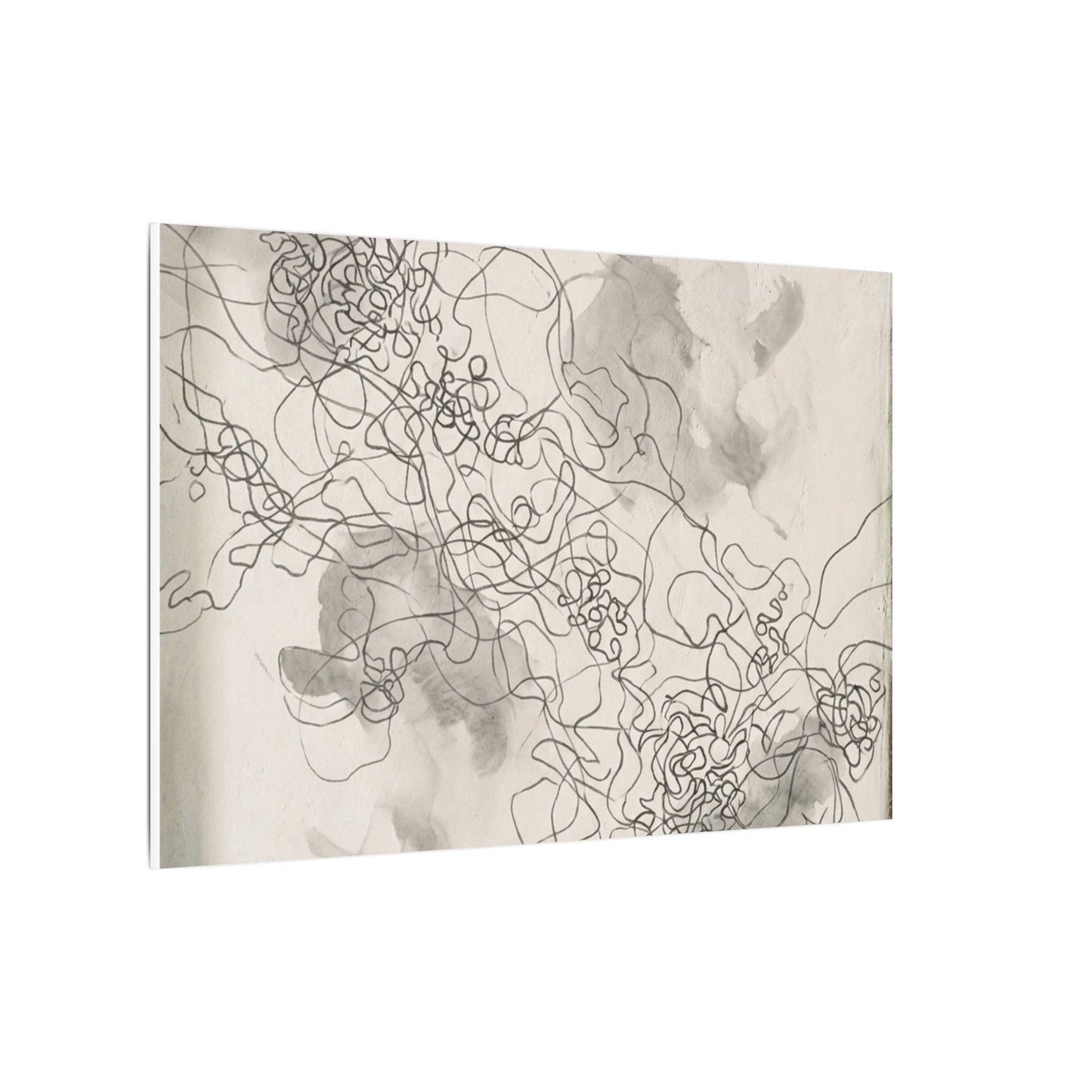Summer Shadow Play Minimal Line Canvas Art | Earthy Decor