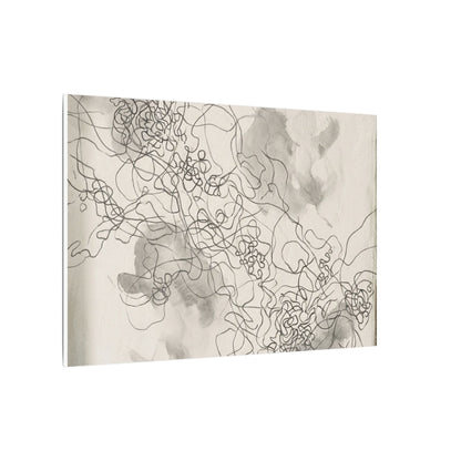 Summer Shadow Play Minimal Line Canvas Art | Earthy Decor