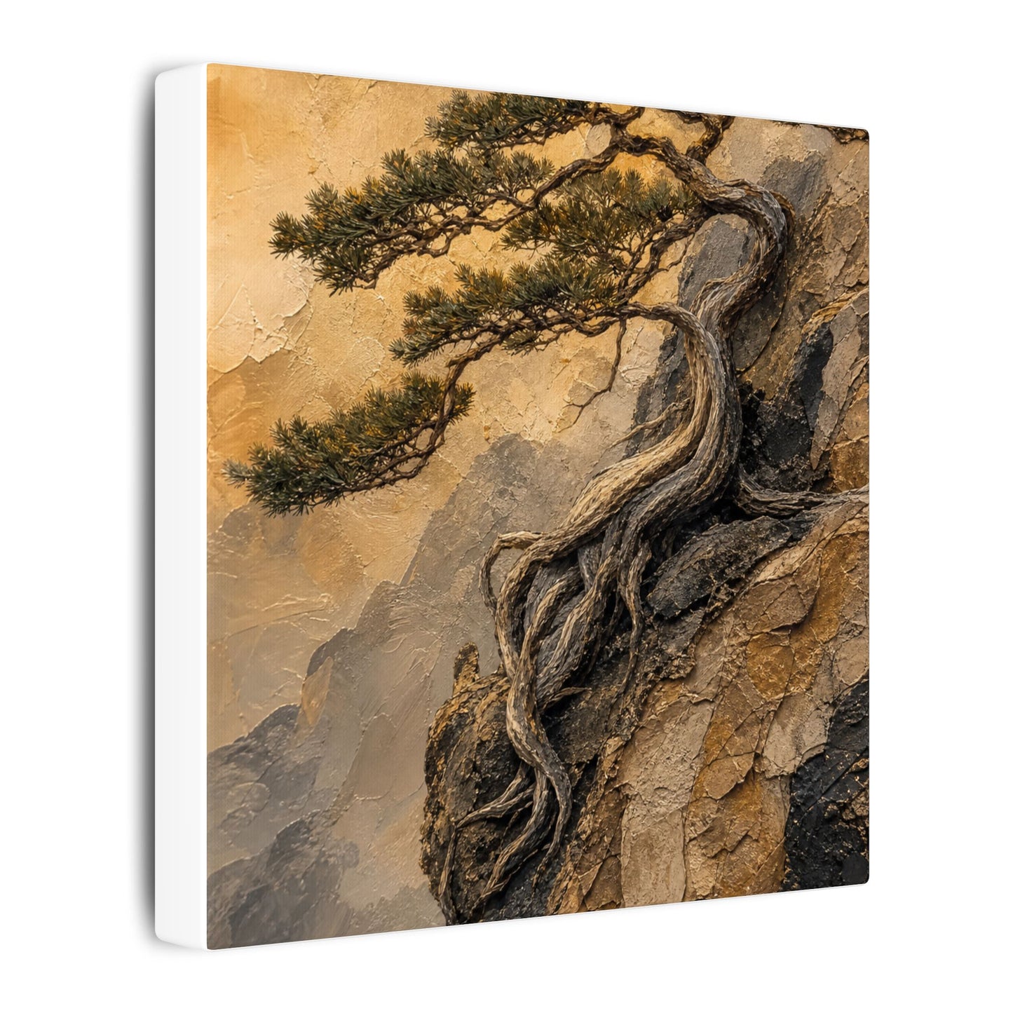 Summer Pine Tree Texture Canvas Art | Cozy Decor