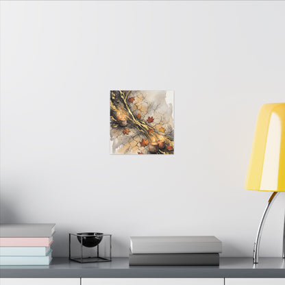 Cracked Earth Autumn Canvas Art | Japandi Warm Design