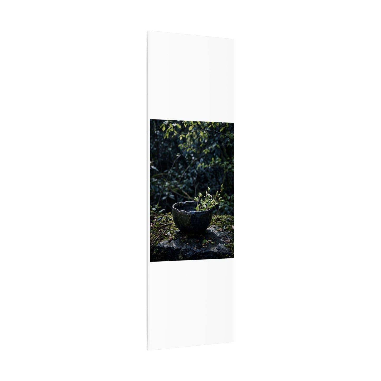 Dappled Ceramic Bowl Canvas Art - Dark Japandi Datsuzoku