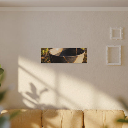 Seijaku Broken Pottery Canvas Art - Kintsugi Gold Repair