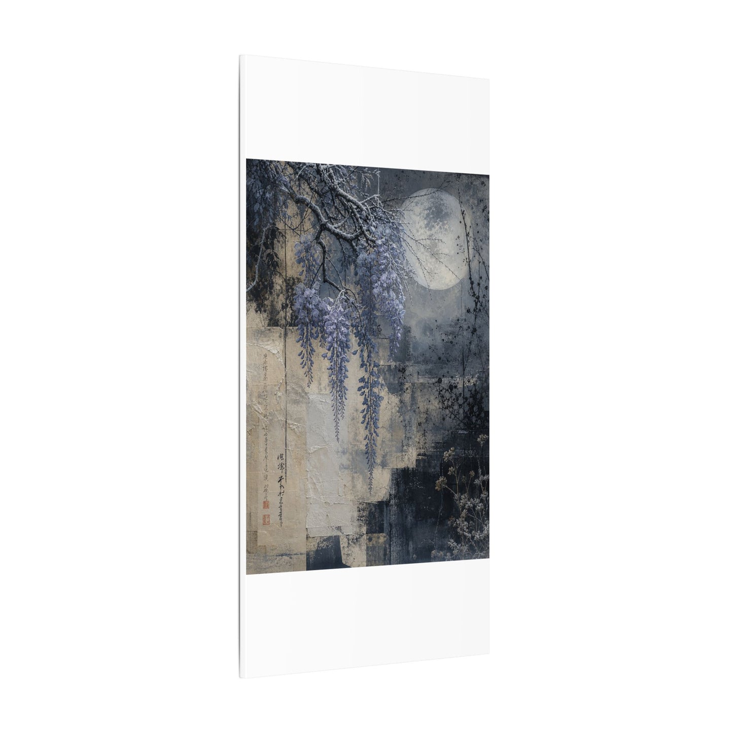 Winter Wisteria Texture Canvas Art | Elegant Decor